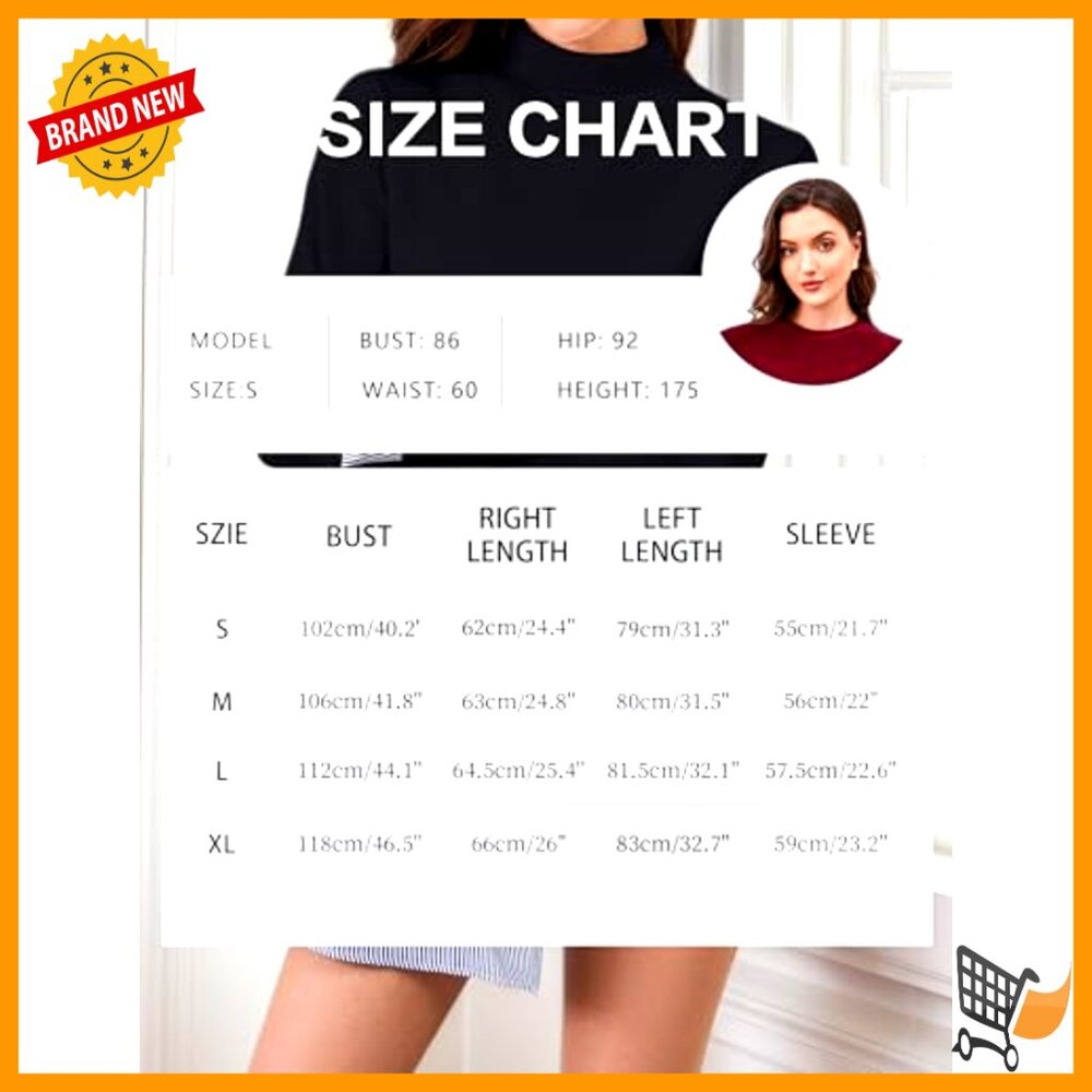 Turtleneck Peplum Patchwork Sweater Asymmetrical … - image 4